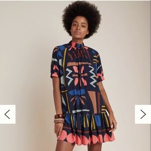 Corey Lynn Calter Meryl Tunic Dress Anthropologie Mini Colorful Size XS